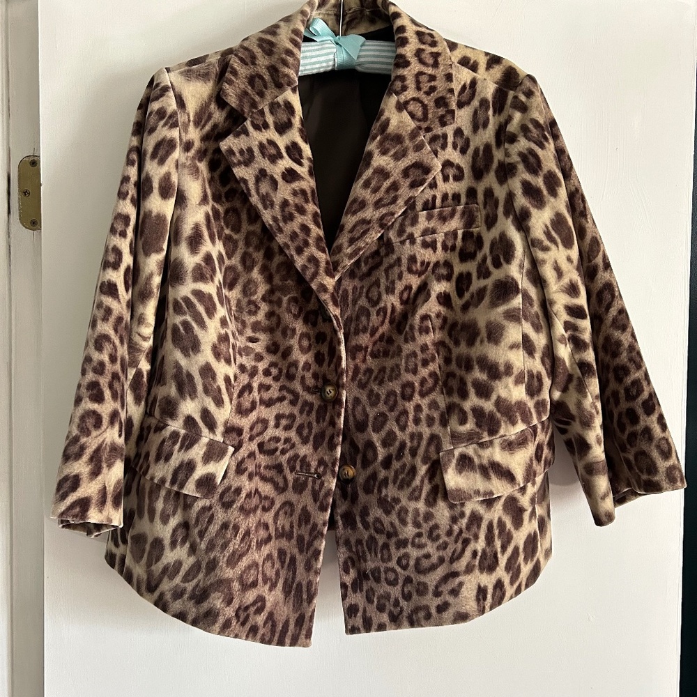 Talbots leopard print jacket